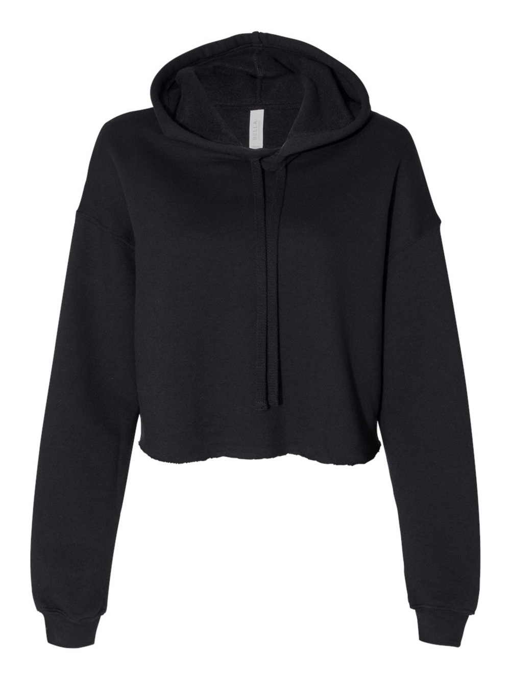 Bella Canvas Black Cropped Hoodie Sweatshirt - Women